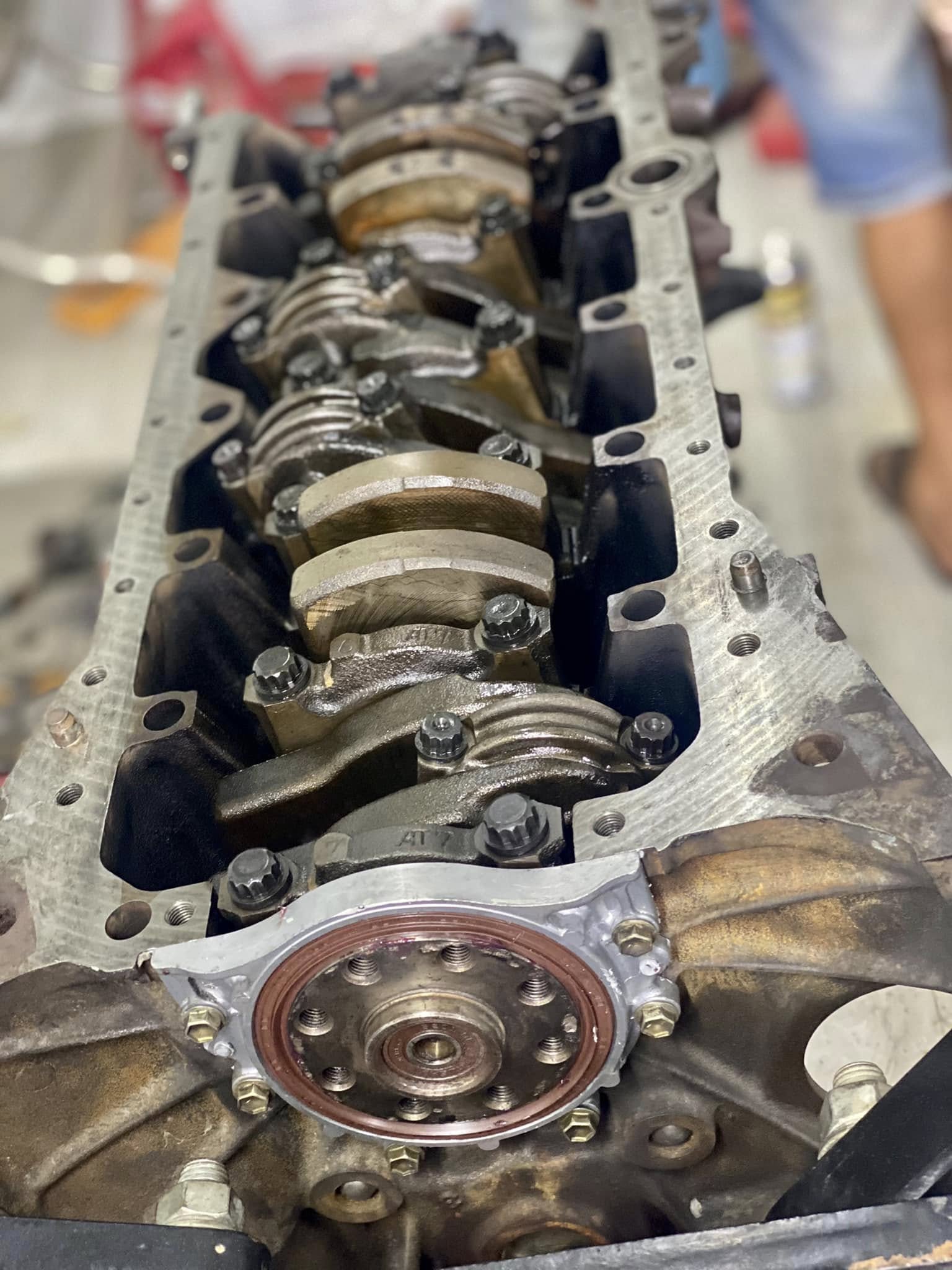 Crankshaft with bearings