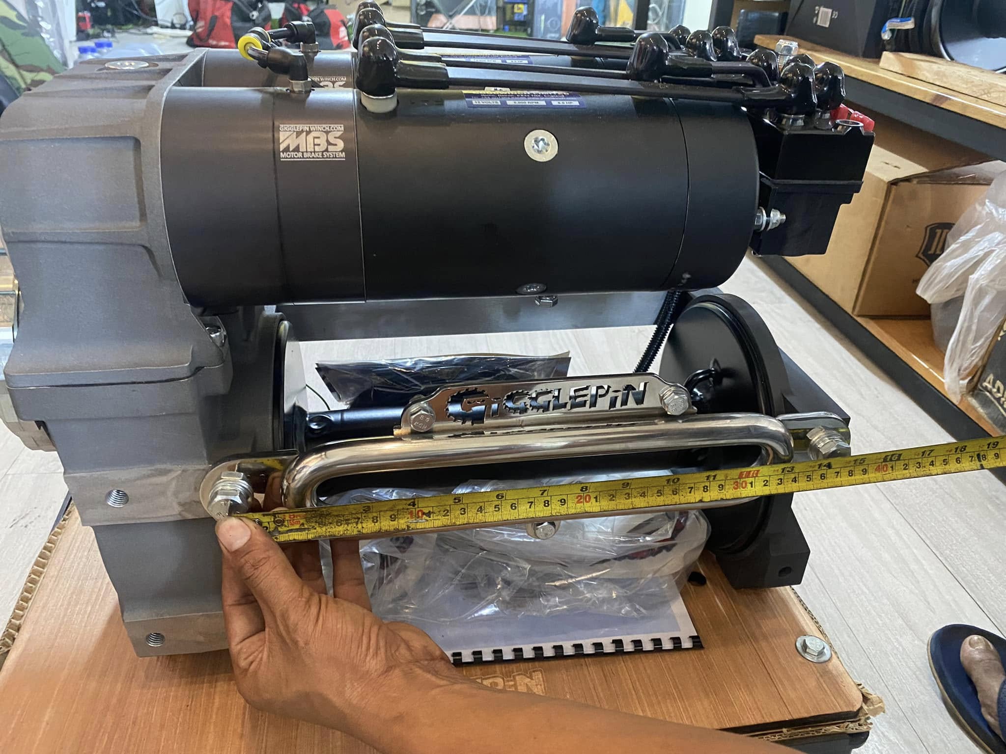 Gigglepin winch installed