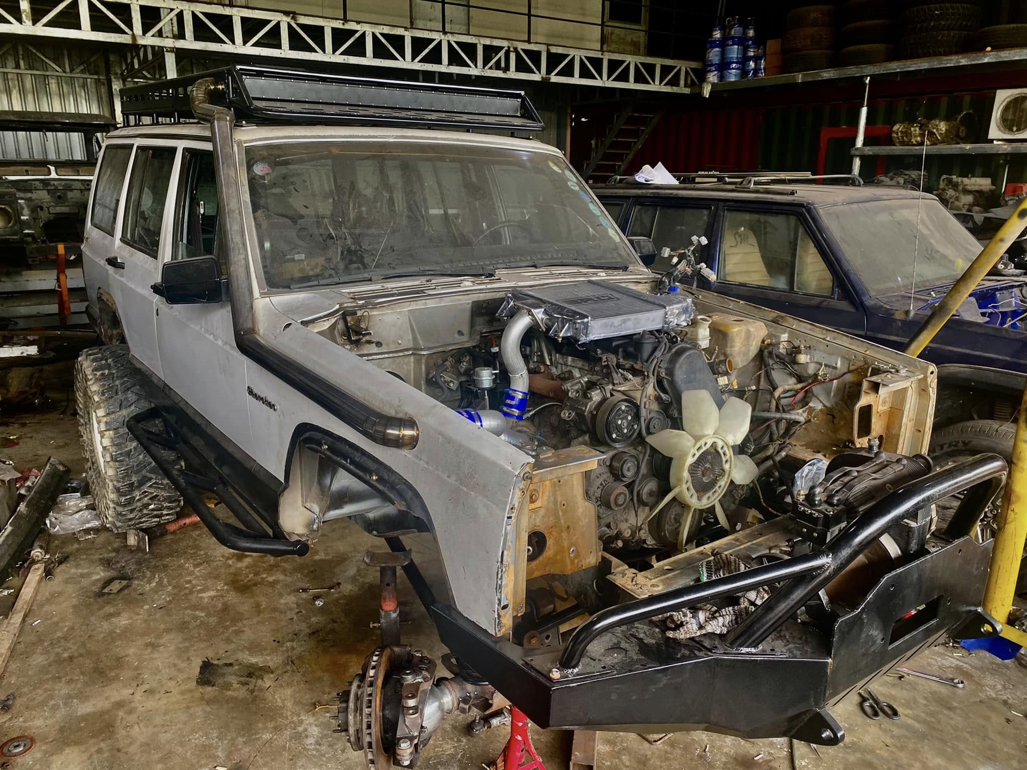 Full car with engine visible