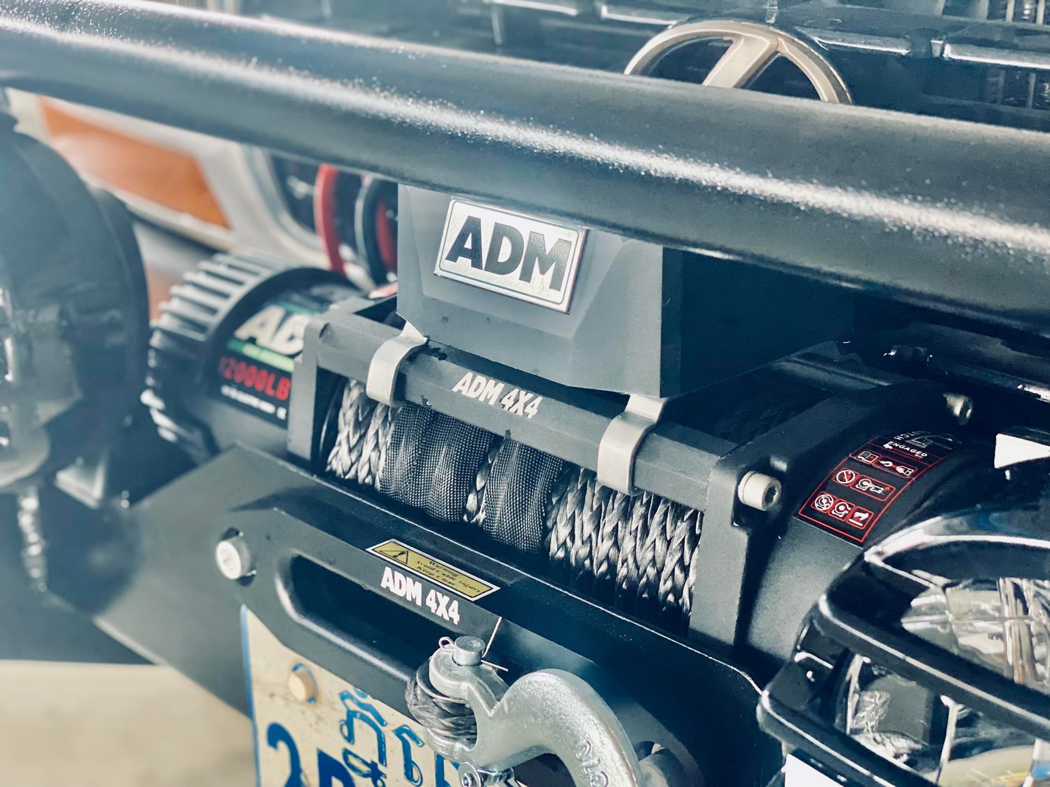 Custom front bumper with winch
