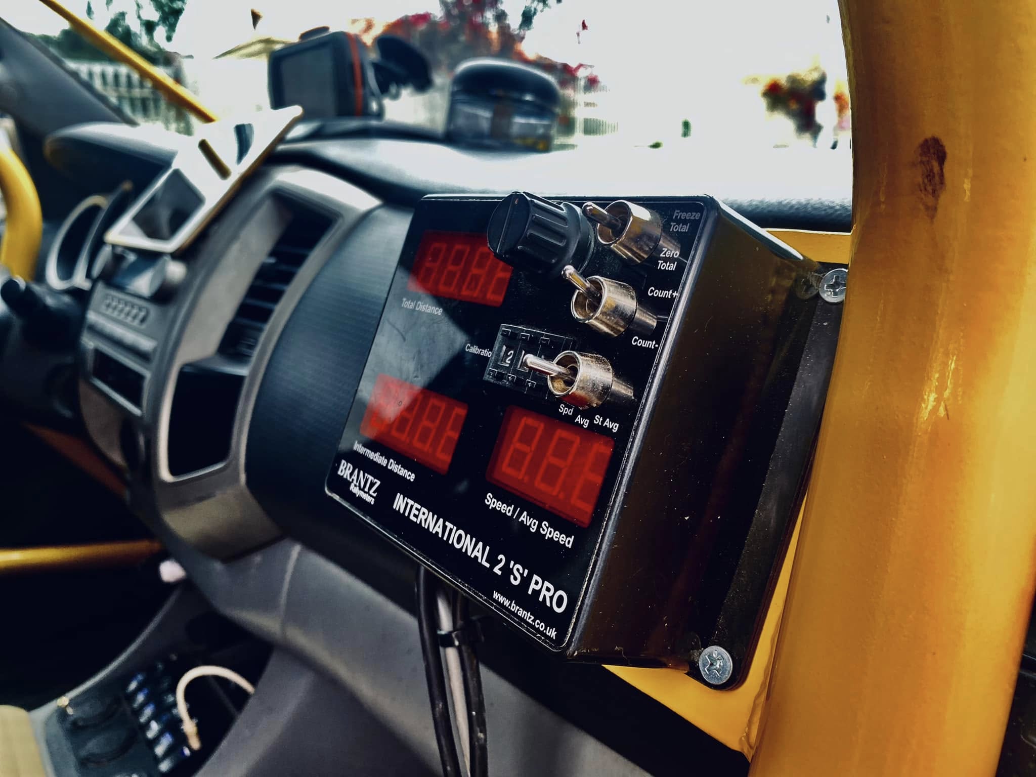 Brantz rally tripmeter on dashboard